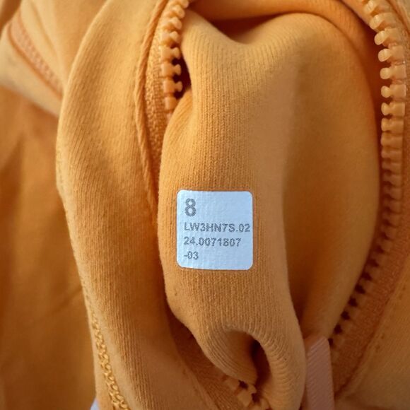 Lululemon Define Jacket Women’s Size 8 Luon Tiger Orange Full Zip Yoga Gym NWT - Picture 12 of 14